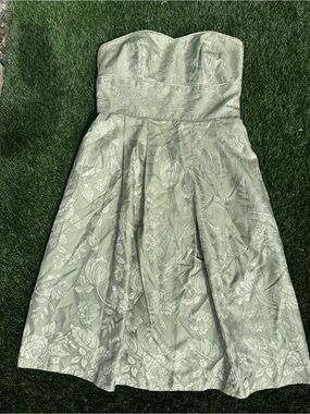 🌿 Ann Taylor 100% Silk Sage Green Dress